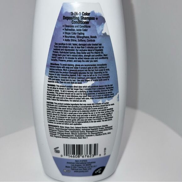 🦋$8 ~ Punky Color 3-in-1 Color Depositing Shampoo & Conditioner Bluemania ~ NEW - Picture 3 of 5